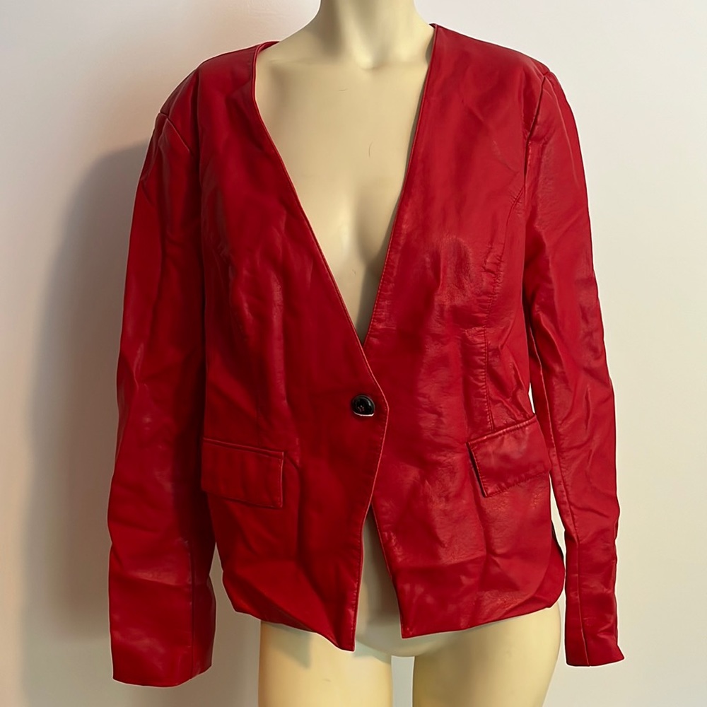 Black Rivet Pleather Jacket